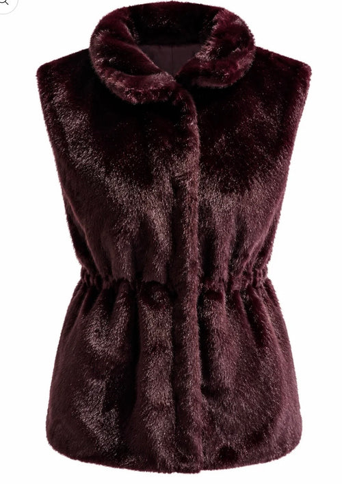 Aubergine fur jacket