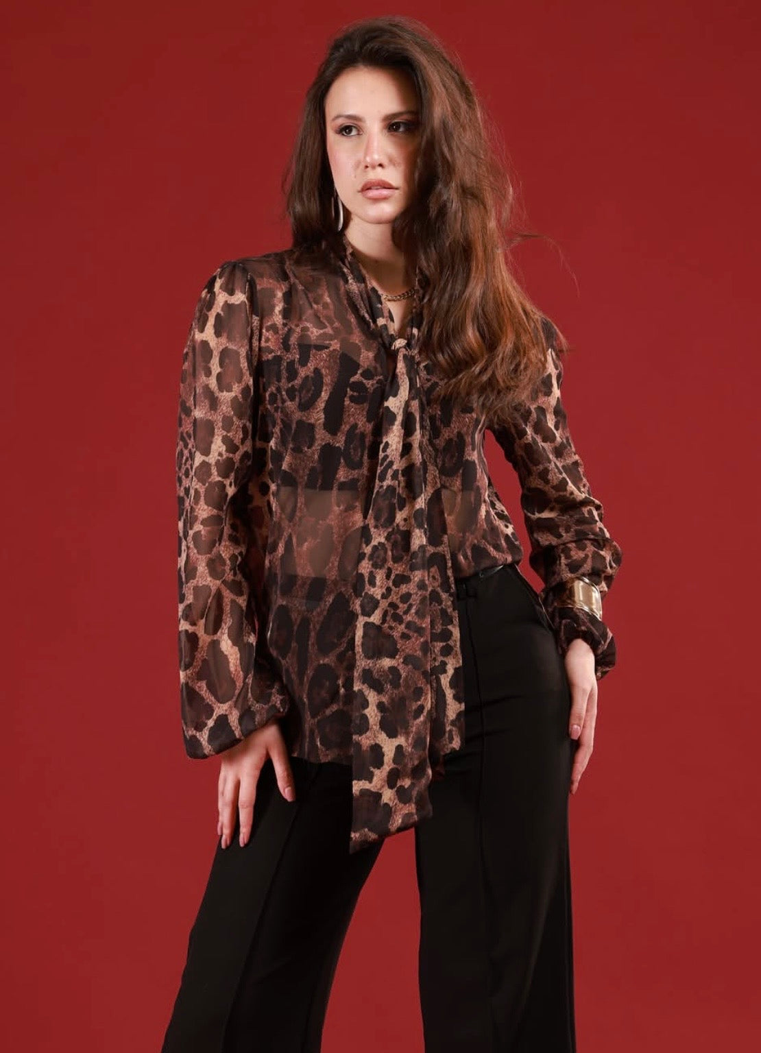 Printed laced shirt