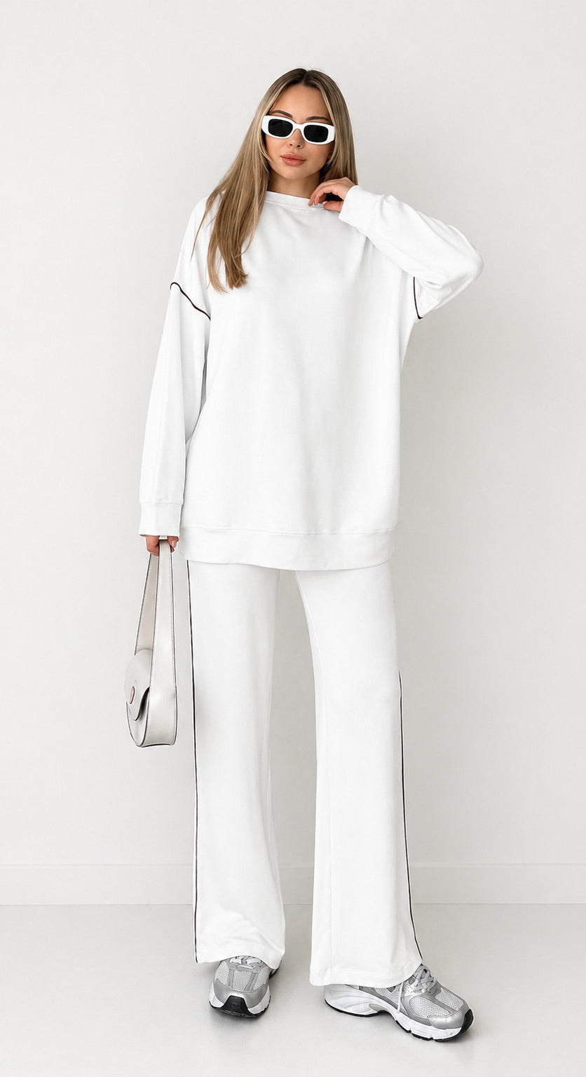 WHITE PAJAMAS SET