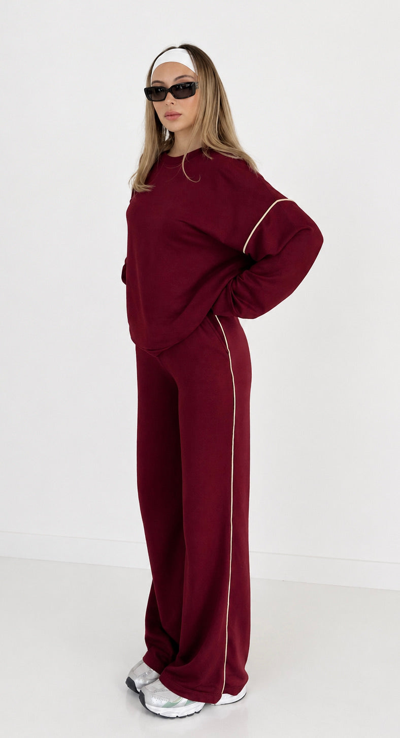 BURGUNDY PAJAMAS SET