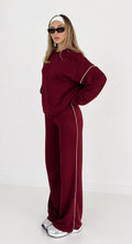 BURGUNDY PAJAMAS SET