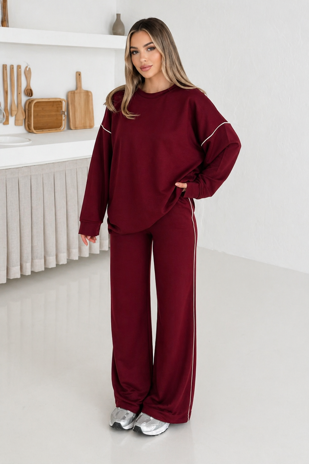 BURGUNDY PAJAMAS SET