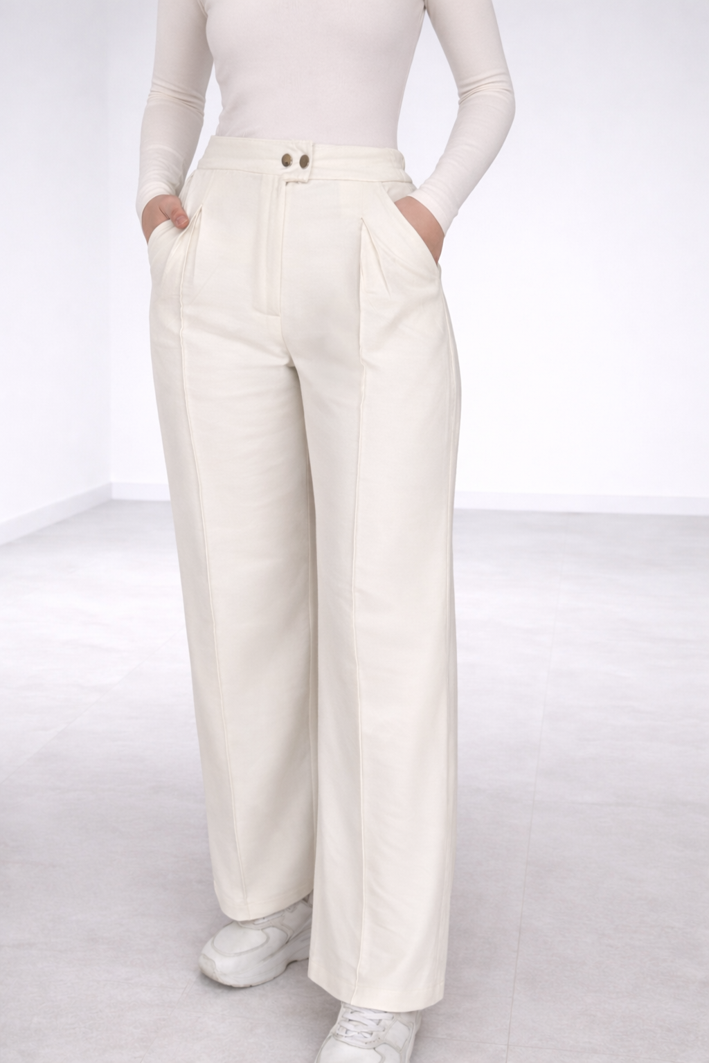 HIGH WAIST WHITE TROUSERS