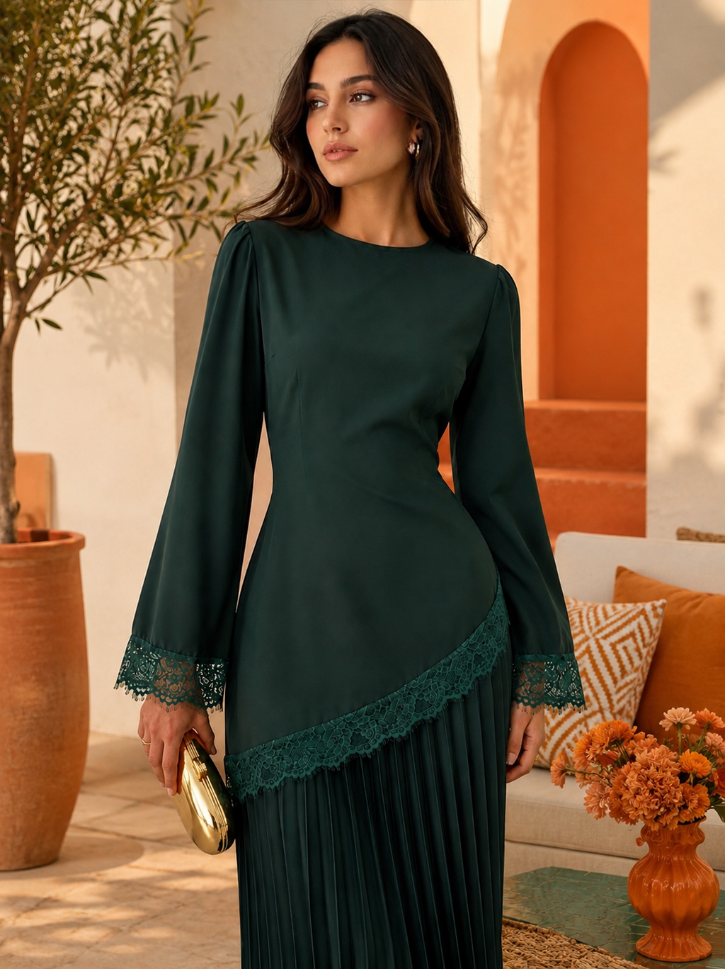 Green Silk set