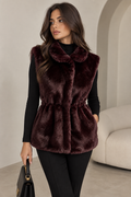 Aubergine fur jacket