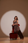 Leopard print silk set