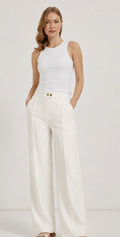 HIGH WAIST WHITE TROUSERS