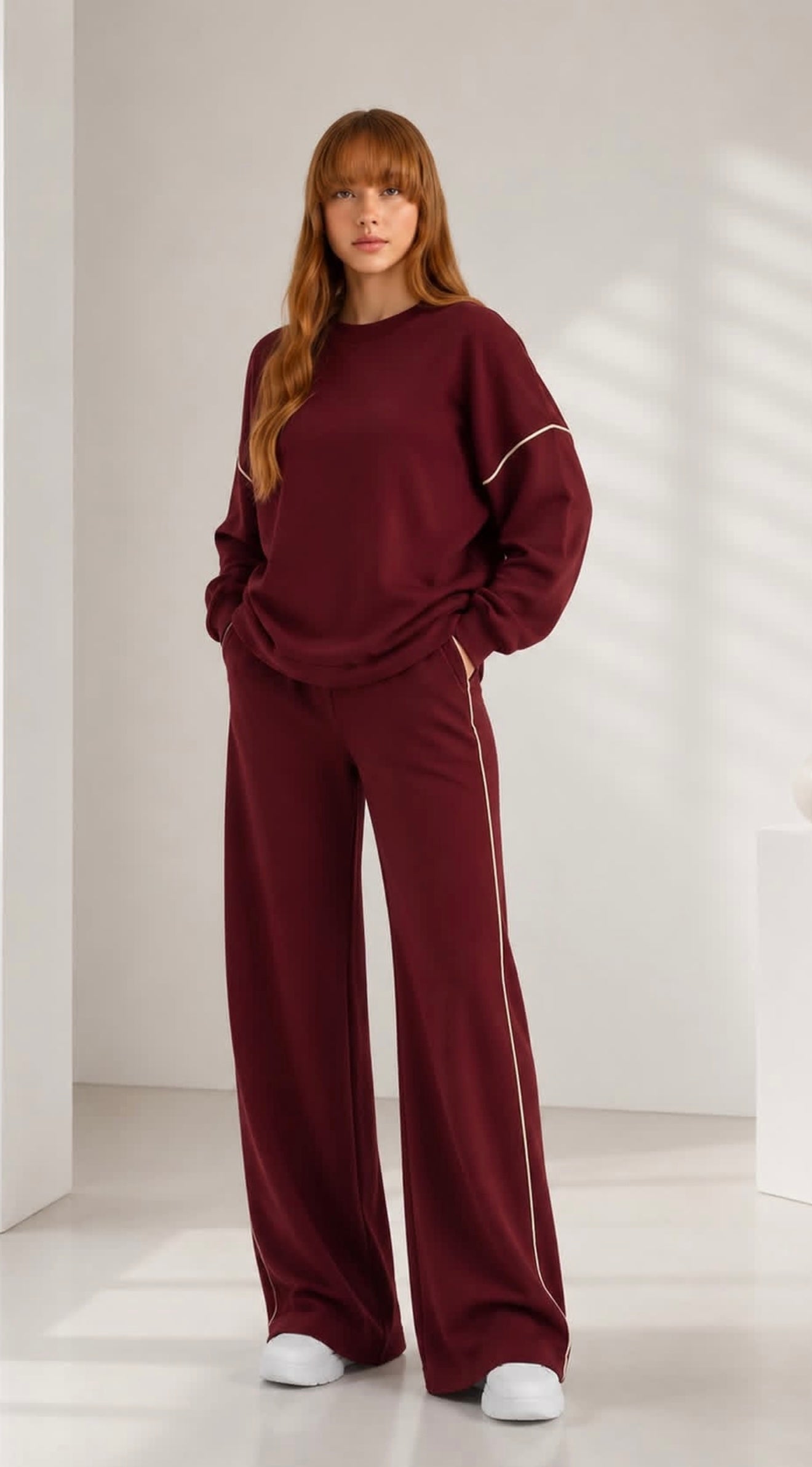 BURGUNDY PAJAMAS SET