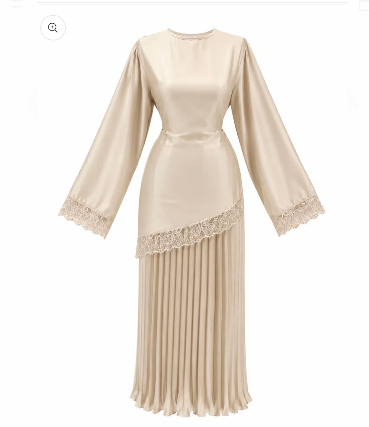 Off white silk set