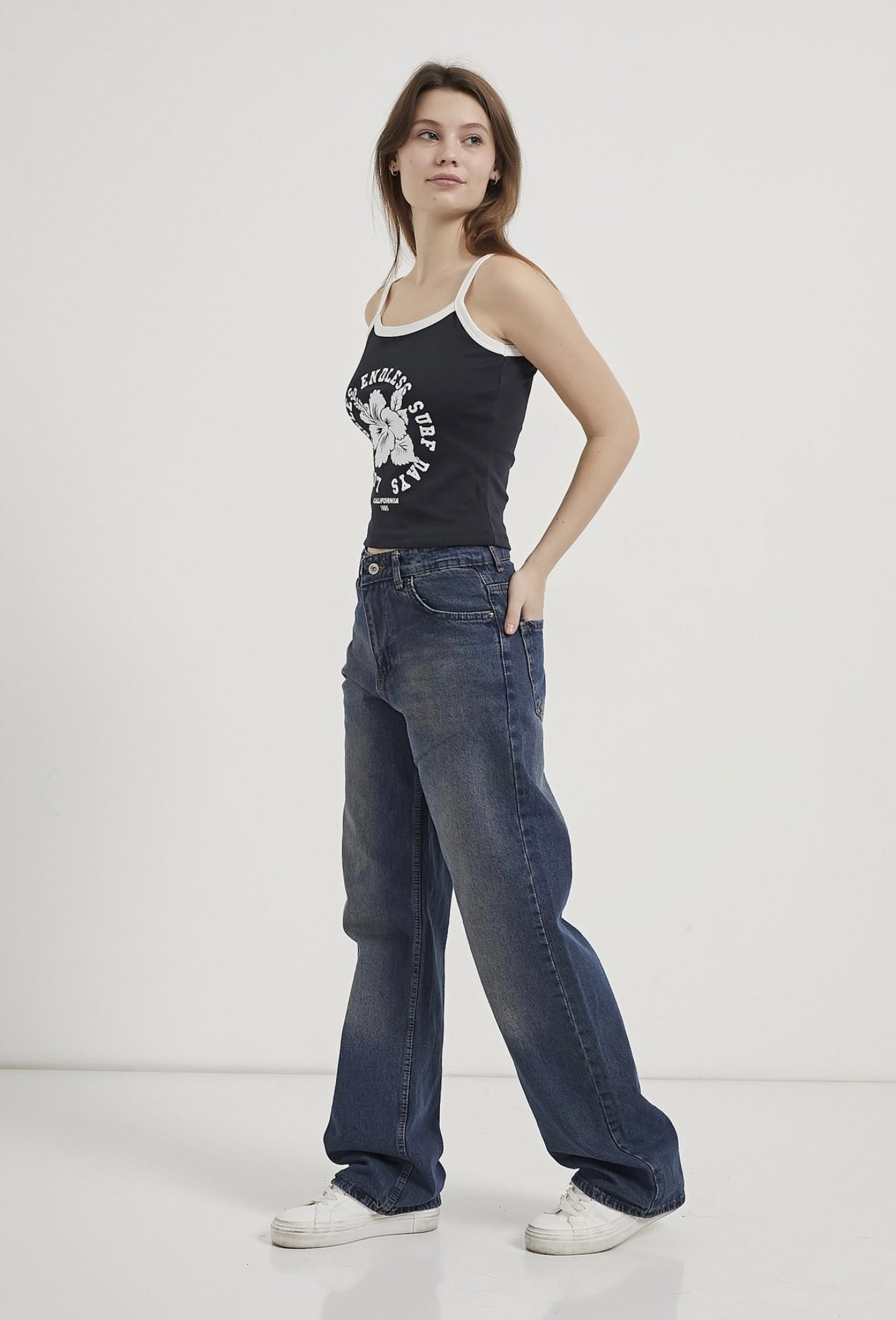 WIDE LEG HIGH WAIST JEANS