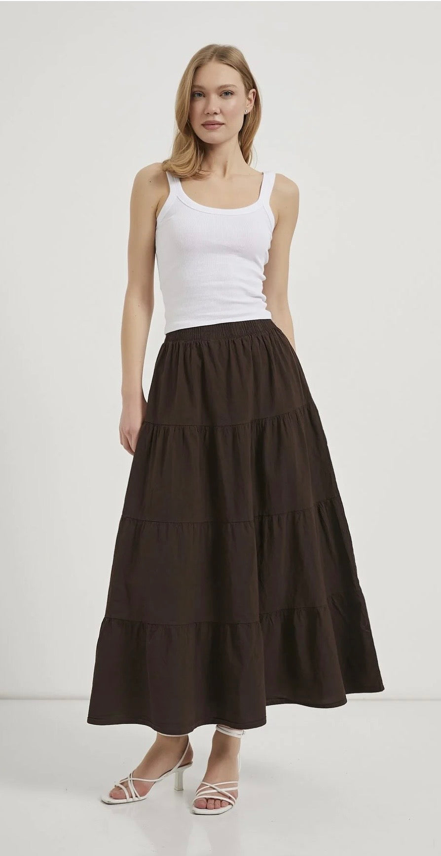 MAXI BROWN SKIRT