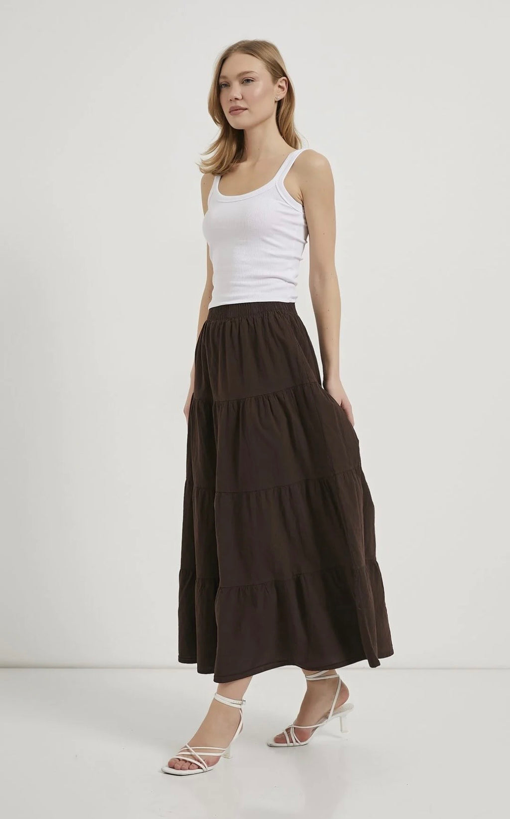 MAXI BROWN SKIRT