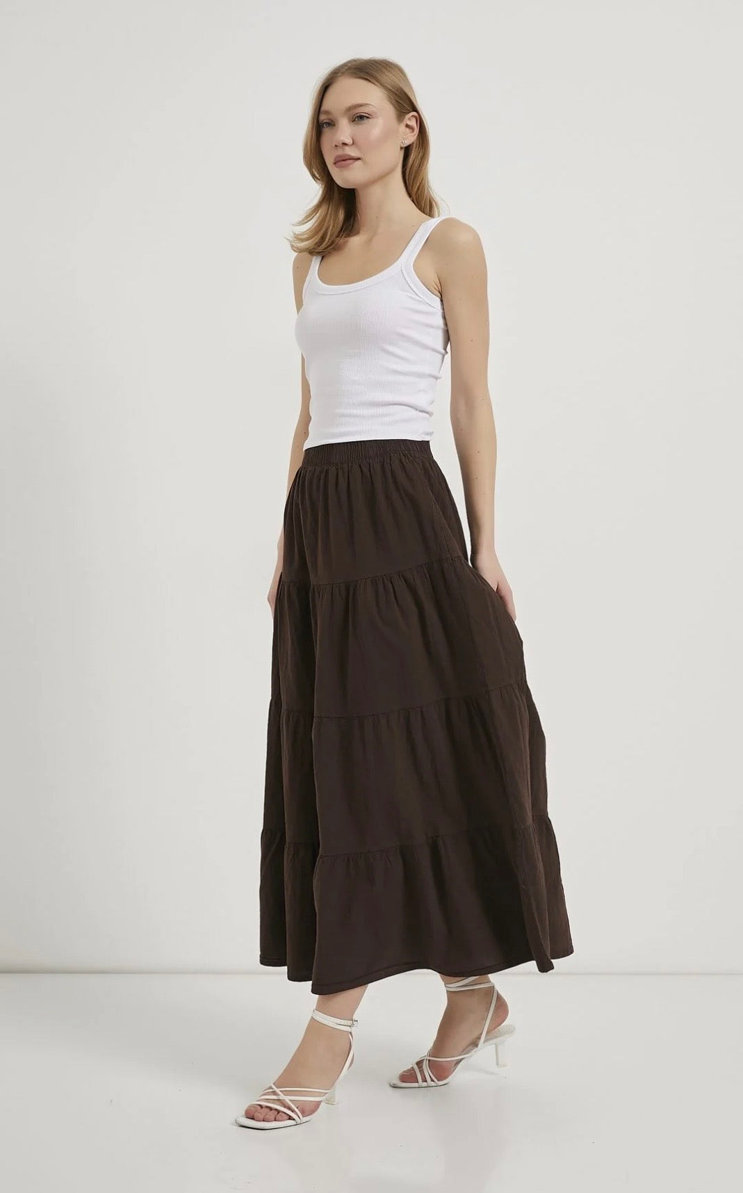 MAXI BROWN SKIRT
