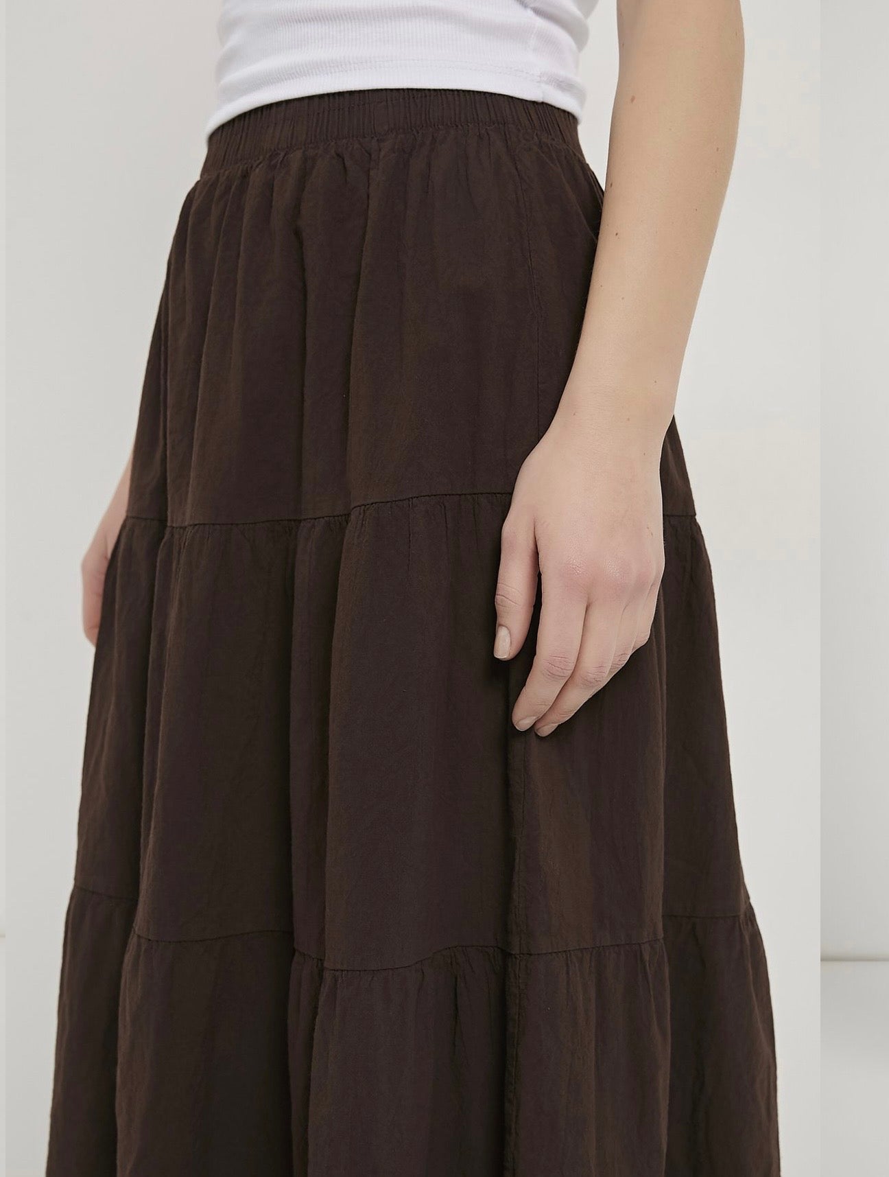 MAXI BROWN SKIRT