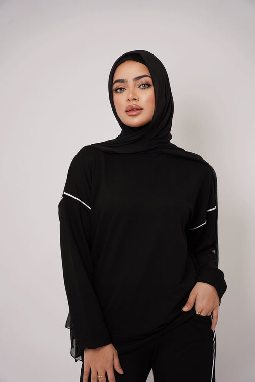 BLACK PAJAMAS SET