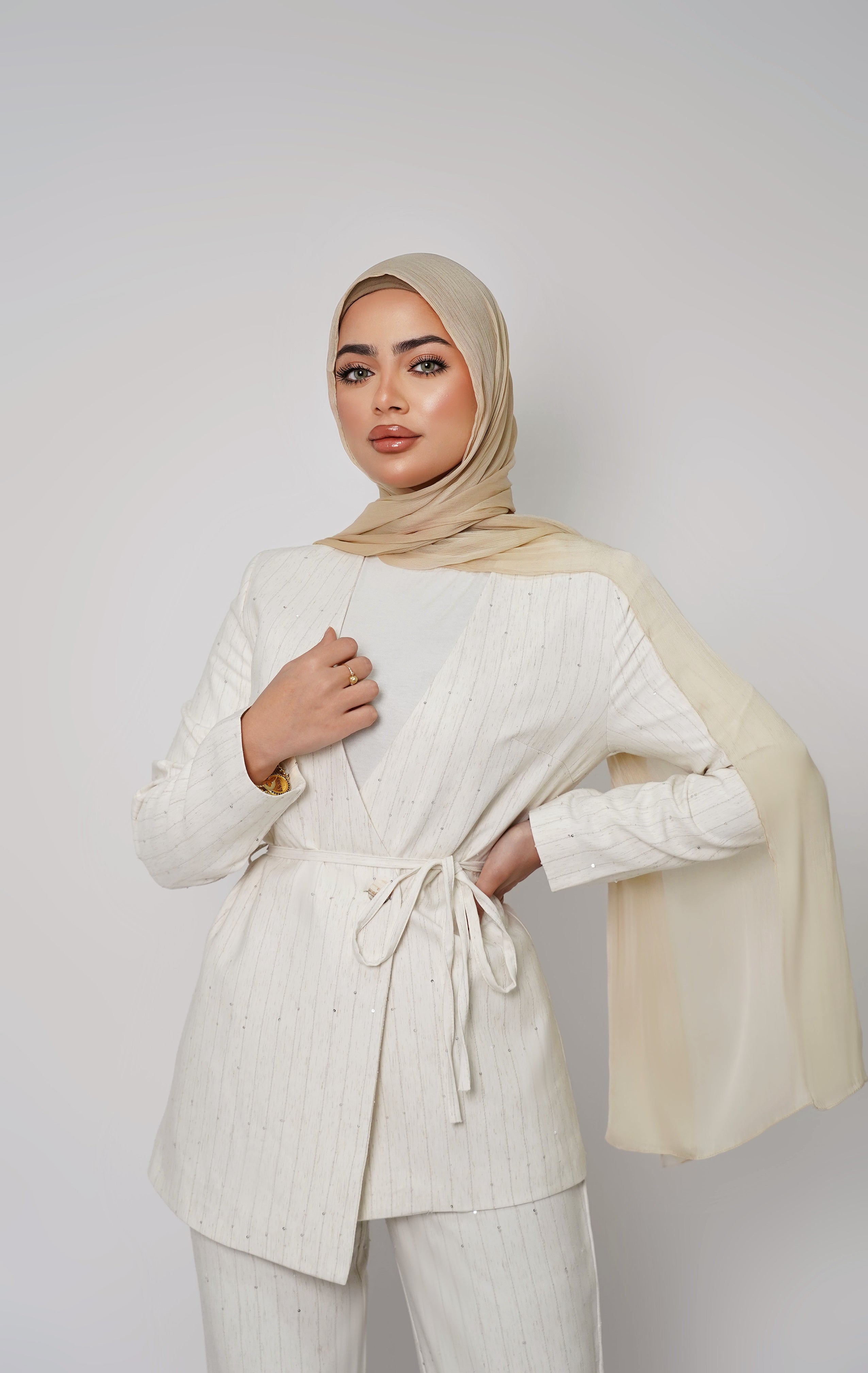 White blazer set